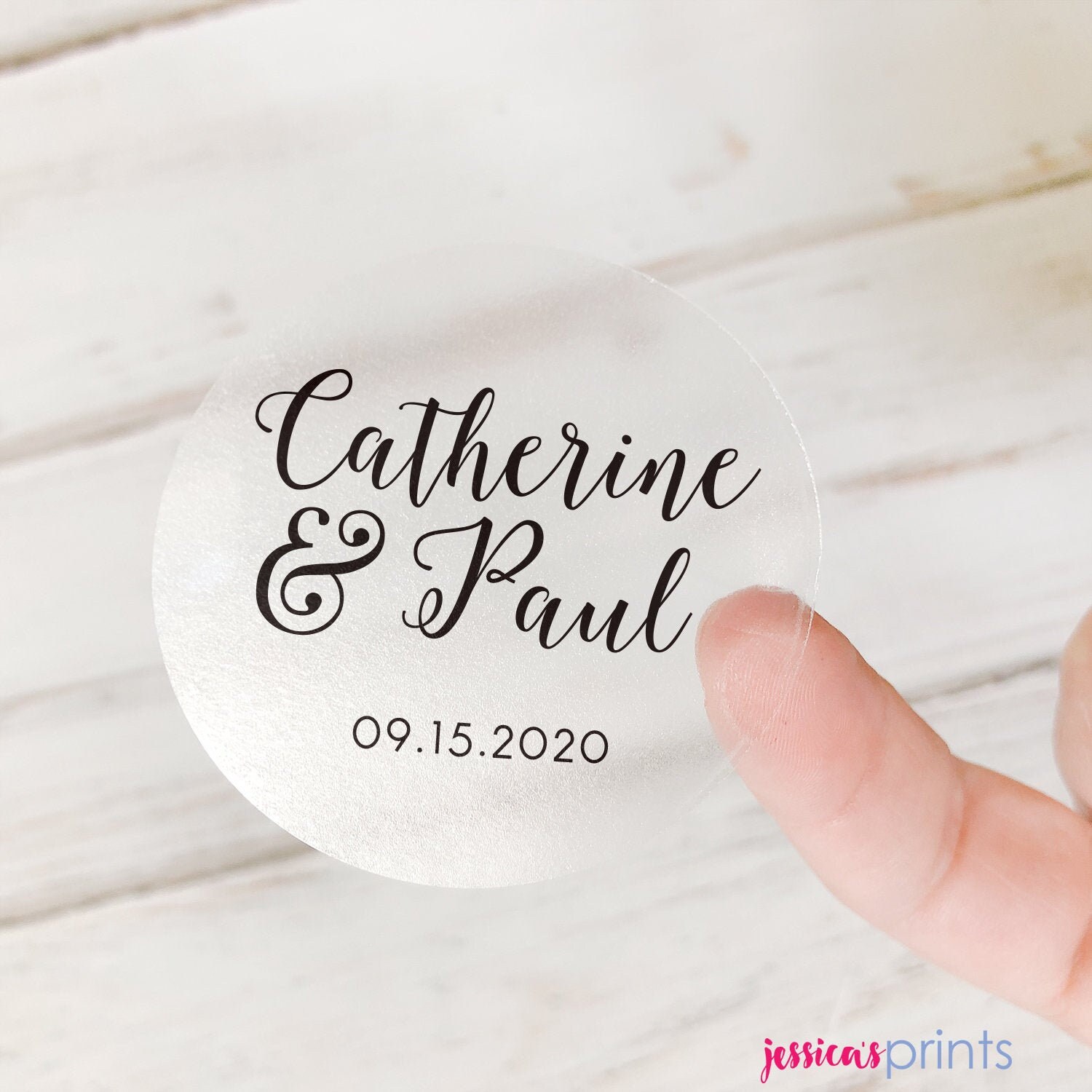 Custom Clear Wedding Stickers Personalized Wedding Stickers Etsy