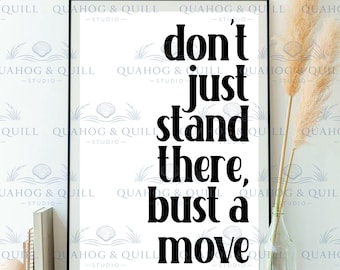 Rap Lyrics Wall Art Print, "Bust a Move" (Digital Download)