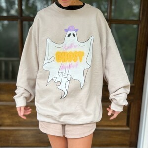 Shania Twain | Halloween Crewneck Sweatshirt | Let's Ghost Girls |ghosted | cowgirl ghost