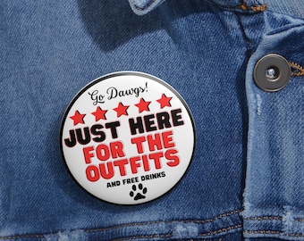 Georgia Spieltag Buttons | UGA | Kröten | Zubehör| Fußball | Bama | Rotbraun | SEK