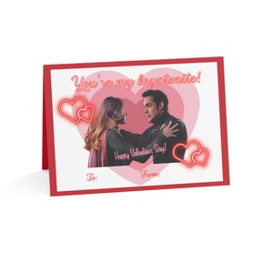 Cartão de dia dos namorados Kara Danvers Supergirl para casais com humor extravagante, o super-herói flash (1, 10, 30 e 50 unidades)