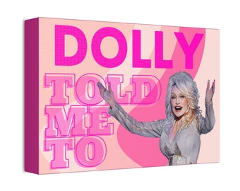 Dolly Parton Canvas Print: Pink Country Music Icon Art