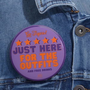 Clemson Gameday Buttons Orange and Purple college tailgate