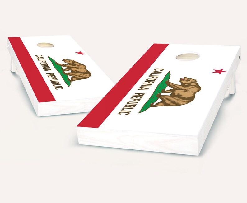 California Flag Cornhole Boards Regulation Size Game Set Baggo Etsy