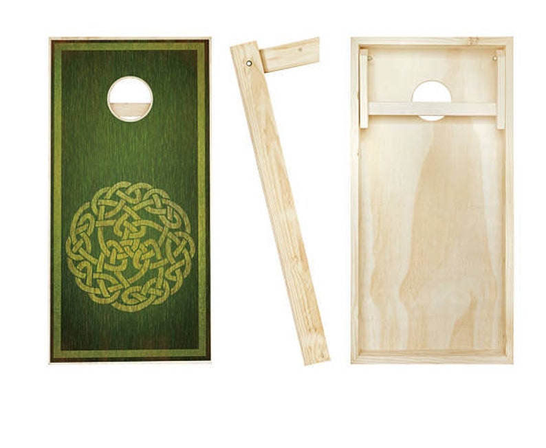 8 ACA Regulation Bags Celtic Knot Stained Cornhole Boards Regulation Size Game Set Baggo Bean Bag Toss