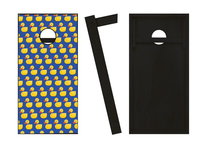 Rubber Duck Cornhole Boards Regulation Size Game Set Baggo Etsy
