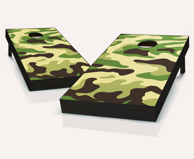 CAMO Cornhole Boards Regulation Size Game Set Baggo Bean Bag Etsy