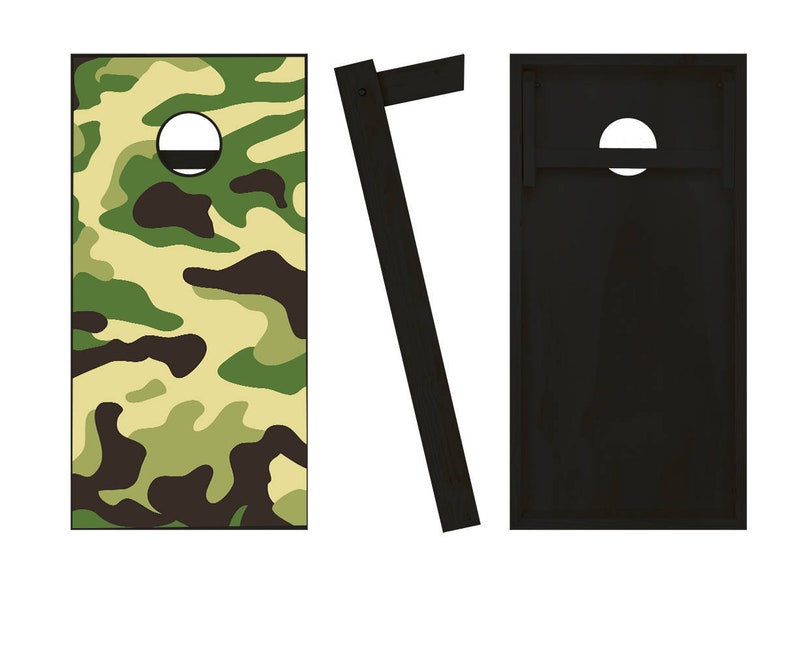 CAMO Cornhole Boards Regulation Size Game Set Baggo Bean Bag Etsy