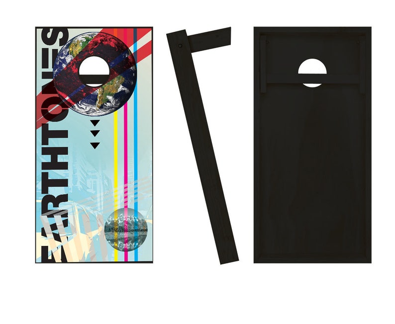 Earth Tones Cornhole Boards Regulation Size Game Set Baggo Etsy