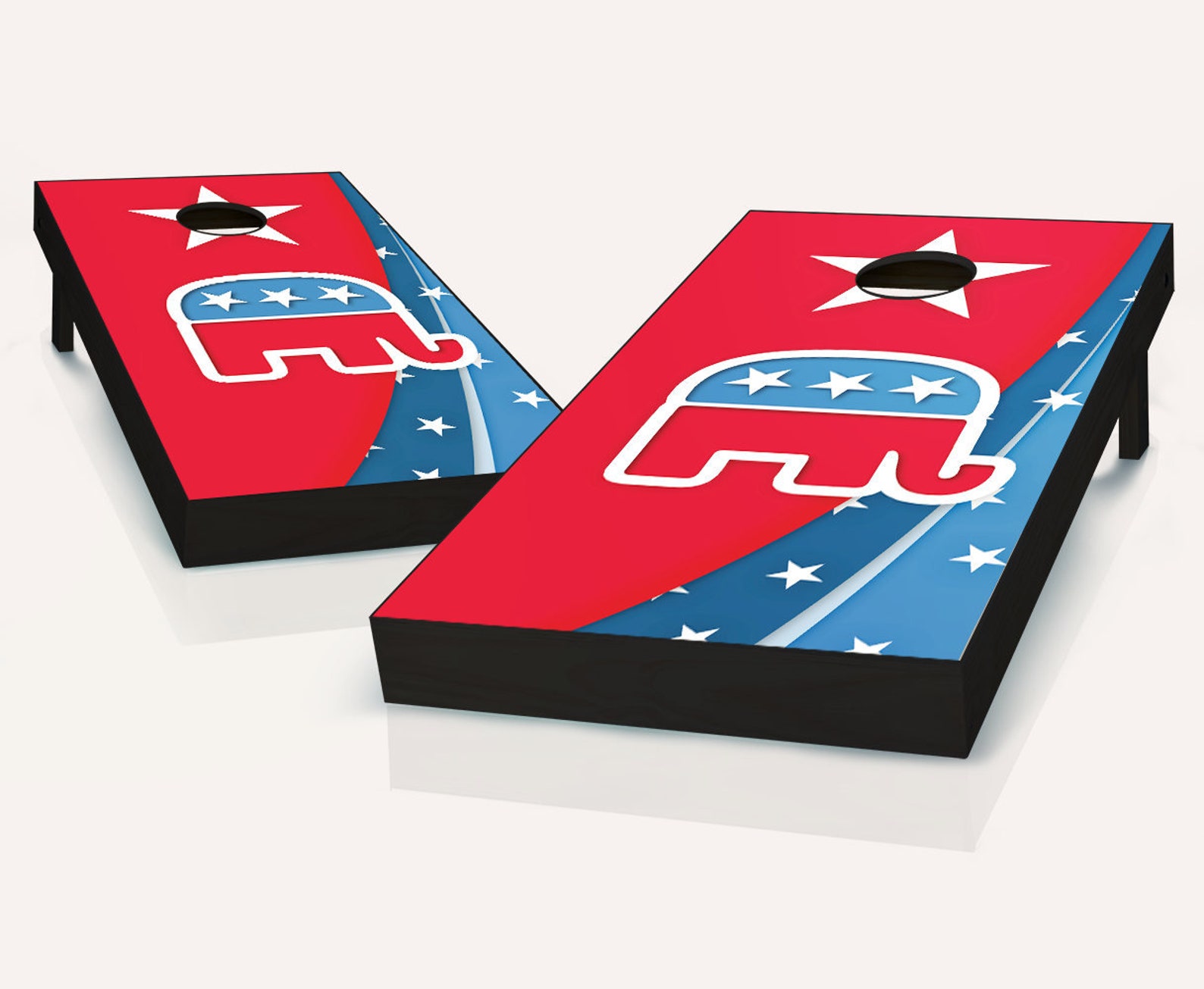 Republican Cornhole Boards Regulation Size Game Set Baggo Bean Etsy