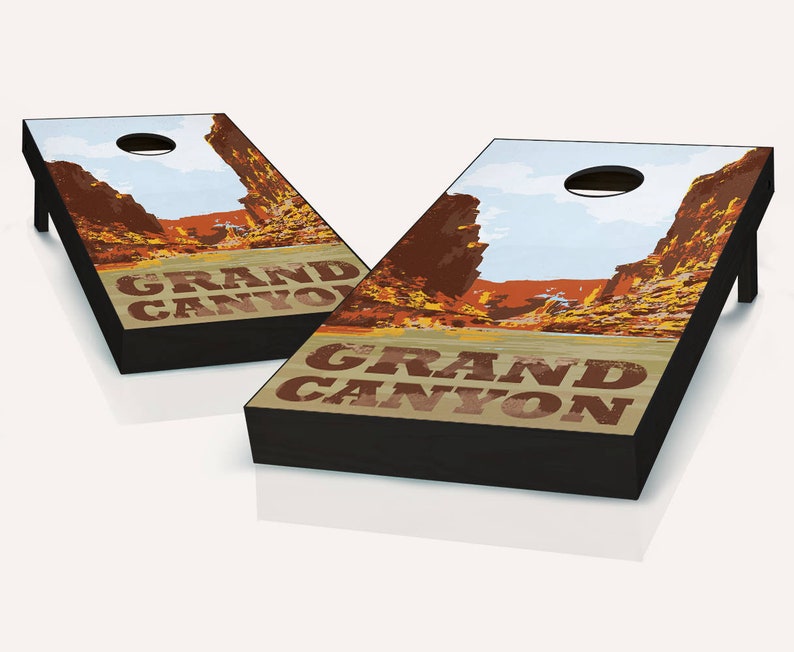 Grand Canyon Cornhole Boards Regulation Size Game Set Baggo Etsy