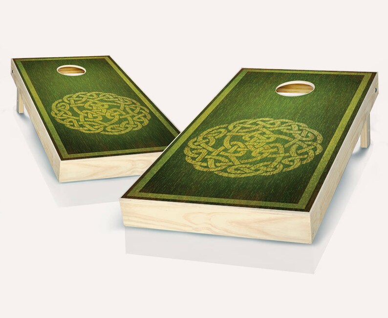 8 ACA Regulation Bags Celtic Knot Stained Cornhole Boards Regulation Size Game Set Baggo Bean Bag Toss