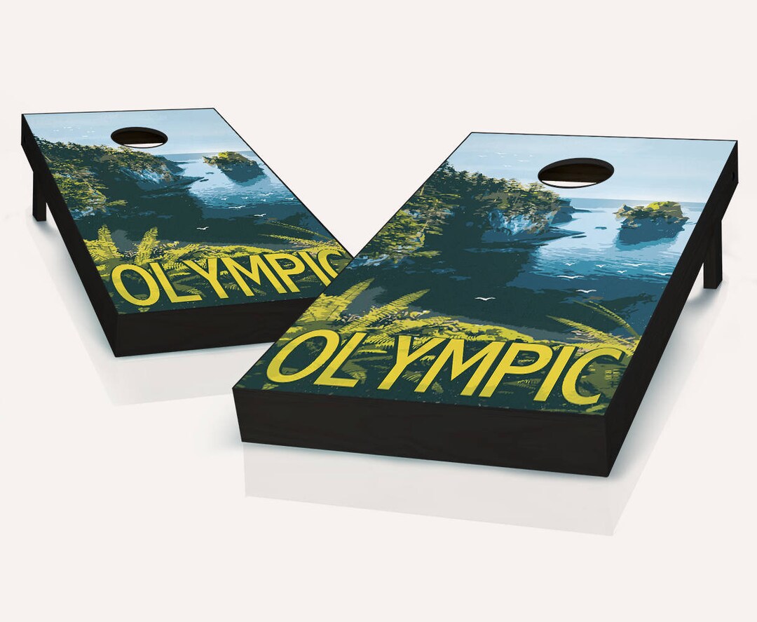 Olympic National Park Cornhole Boards Regulation Size Game Set Etsy