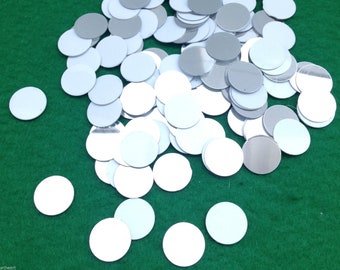 100 Round Plastic Shisha Mirrors for Embroidery Quilting Craft - Size -15mm Craft Mirrors