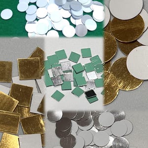 100 Round Plastic Shisha Mirrors for Embroidery Quilting Craft - Size -6 10 15mm Craft Mirrors