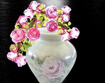 SMALL ROSE VASE...Pretty Little Bedside Tabl Vase..Award Winning Artist..Cherished Gift..Friendship/Birthday/Hostess Gift.Xmas Gift