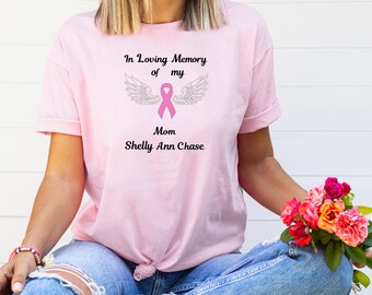 In Loving Memory of T-shirt, RIP T-shirt, Memorial Shirt, Loss of a Loved One, Death in the Family, Death of a Friend, Breast Cancer, Pink