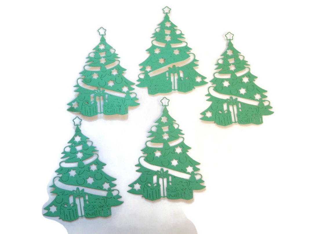 5 Christmas Tree Die Cuts as Shown NEW Etsy