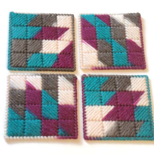 Plastic Canvas Coasters - Etsy