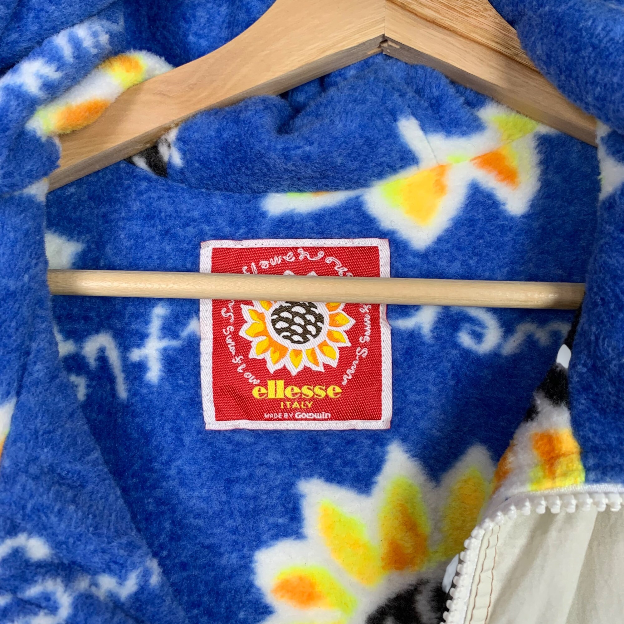 Vintage Ellesse Italy Sunflowers Hoodie Jacket Pullover - Etsy