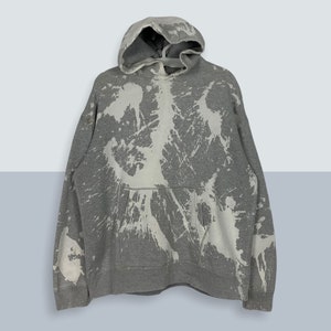 Beams Japan Splatter Paint Design Hoodie Bleached