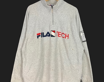 Vintage 90s Fila Tech Pullover Sweatshirt Biella Italia