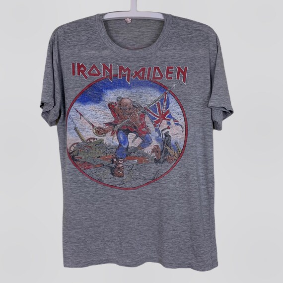 Vintage 1983 Iron Maiden Tee T - Shirt World Piece
