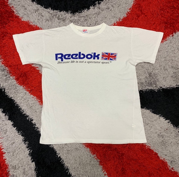 Vintage 80s Reebok Logo Tee T Shirt | Etsy