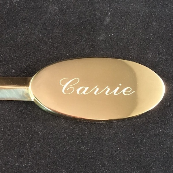 Personalized Brass Letter Opener: Engraved Monogram Gift (6 inch)
