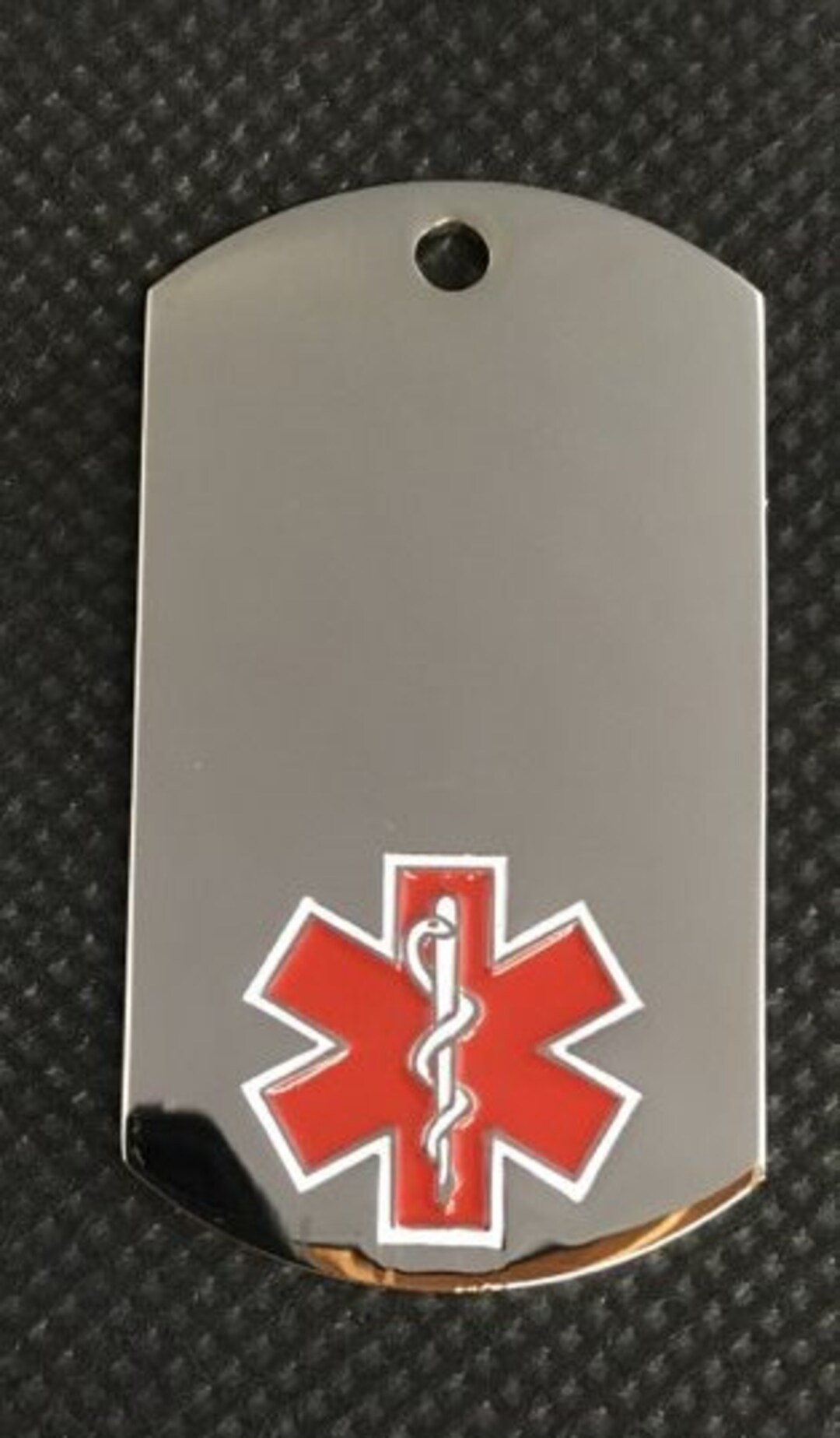 Personalized Stainless Steel Medical Alert Dog Tag - EMT, Fire, Police ...