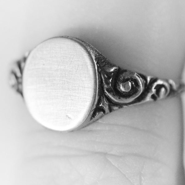 Ornate Silver Ring Etsy