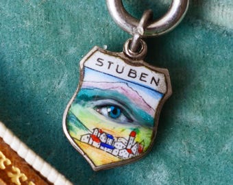 ANTIQUE Lantern Dwarf Enamel Pendant, sterling silver 800 ANTIQUE Lantern Dwarf Enamel Pendant, sterling silver 800
