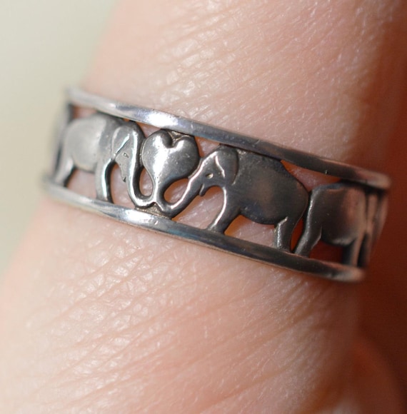 Three Hearts Sterling Silver Band Ring Three Hearts Sterling Silver Band Ring