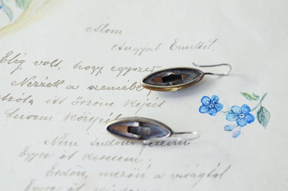 ANTIQUE Cufflink Conversion Elongated Tiny Fox He… - image 8