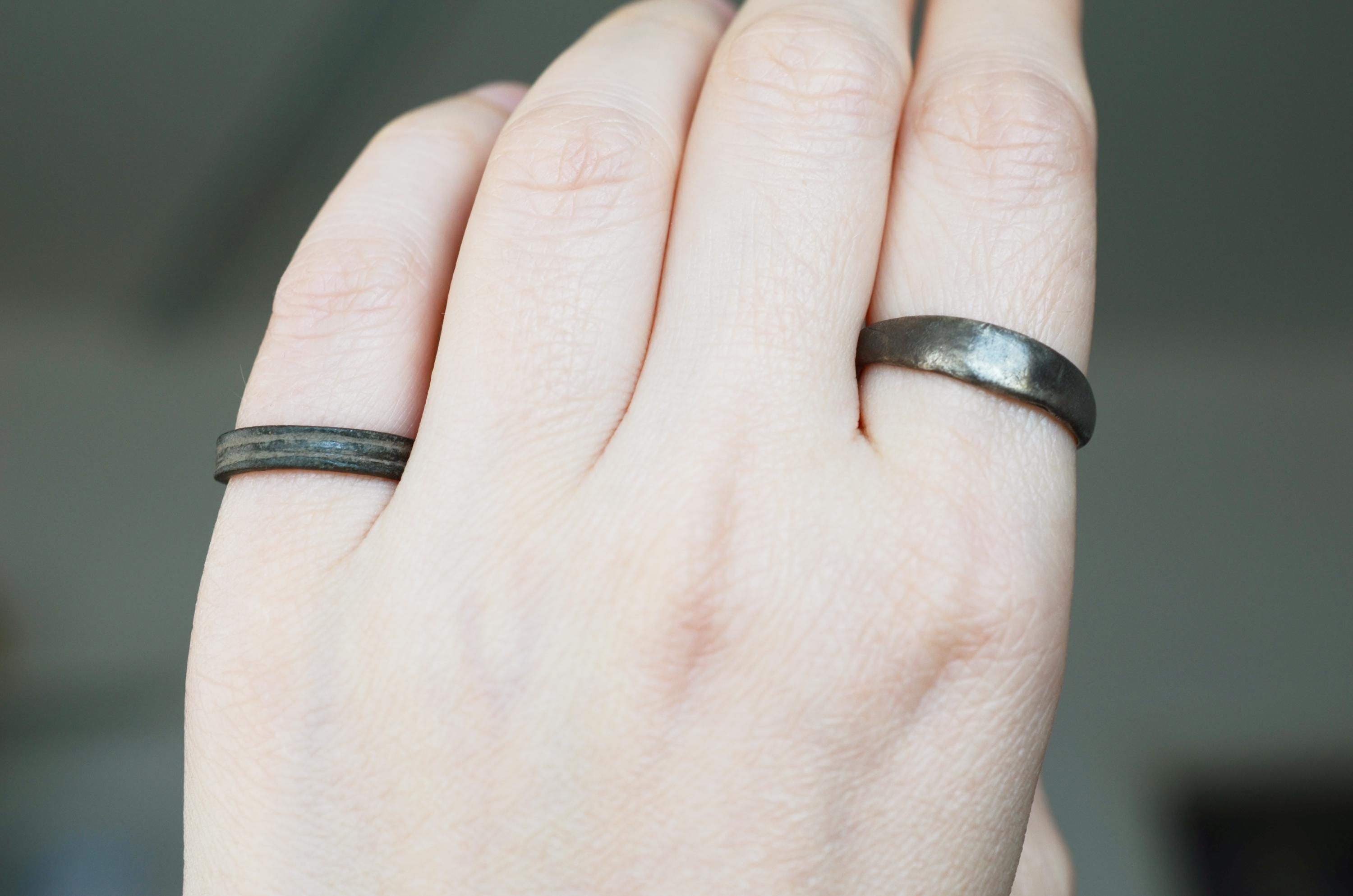 ANCIENT ROMAN Handmade Rings Sold Together, a Graduated and a Banded ...