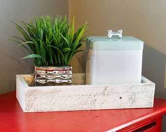 BarnwoodUSA Small Rustic Wooden Box | Best for Wood Flower Planter, Caddy Boxes, Toilet Top Storage Boxes, and Table Decor | WhiteWash