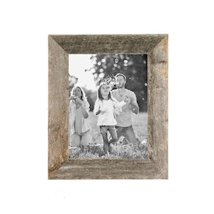 BarnwoodUSA Rustic 12" x 12" - 13" x 36" Custom Picture Frame 1 1/2 Inch Wide - 100% Reclaimed Wood | Weathered Gray