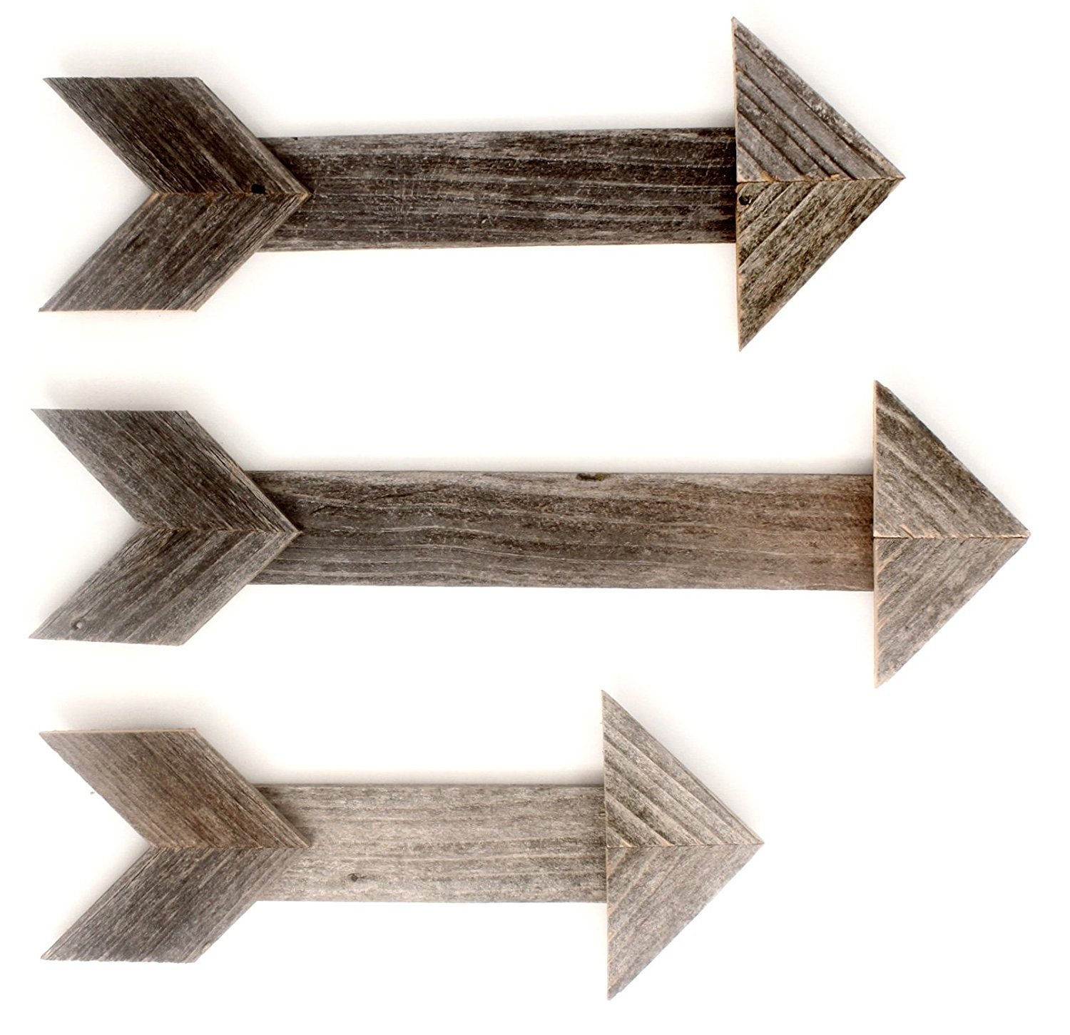 Barnwoodusa Wood Arrow Wall Decor set of 3 100 Reclaimed Etsy