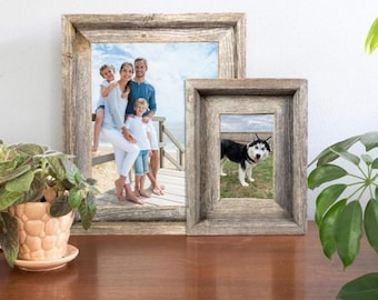 Signature Series Rustic Farmhouse Reclaimed Wood Picture Frame, 6 Colors and 26 Sizes to choose from: 5x7, 8x10, 11x14, 16x20 by BarnwoodUSA
