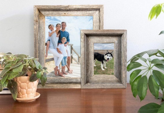 BarnwoodUSA Rustic Reclaimed Wood Picture Frame, White