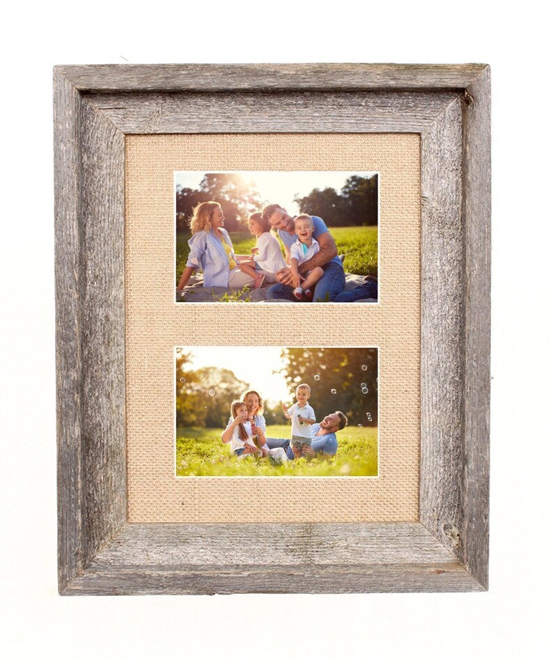 BarnwoodUSA Multi Opening Mat With 100 Reclaimed Wood Frame Etsy