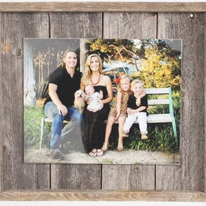 Unique Rustic Wood Picture Frame, Wood Picture Frame, Wood Photo Frame, Wooden Picture Frame, 5x7, 8x10, 8.5x11 Plank Picture Frame image 1