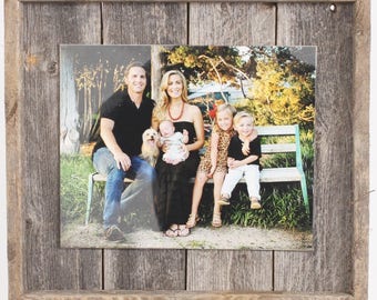 Unique Rustic Wood Picture Frame, Wood Picture Frame, Wood Photo Frame, Wooden Picture Frame, 5x7, 8x10, 8.5x11 | Plank Picture Frame