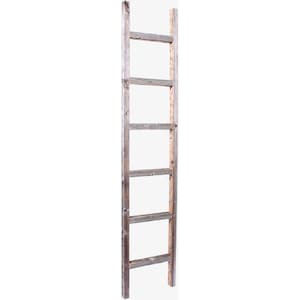 Blanket Ladder | Decorative Ladder | Towel Ladder | Quilt Ladder | 100% Reclaimed Wood Ladder, Weathered Gray | BarnwoodUSA Standard Rustic