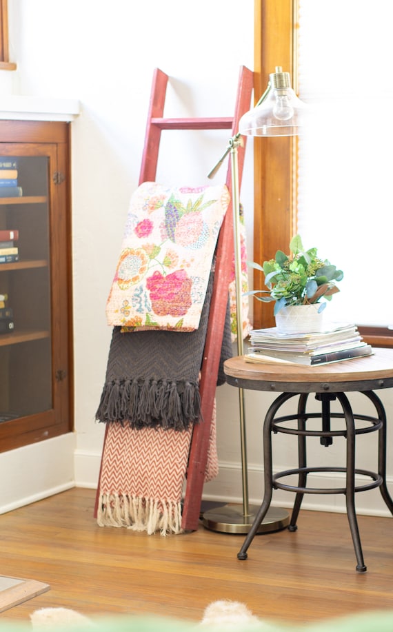 Dish Towel Ladder, Wood Towel Ladder, Tea Towel Ladder, Farmhouse Styl –  Home Stitchery Decor