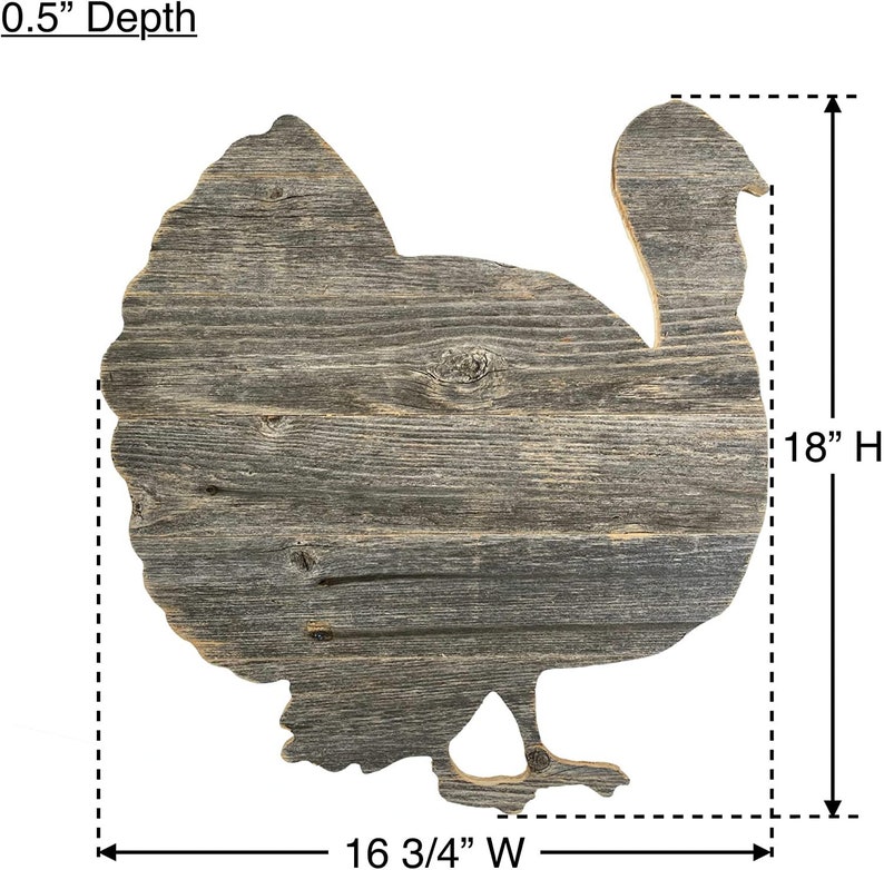 Rustic Farmhouse Wood Turkey | Fall Harvest Wall Décor for Autumn ...