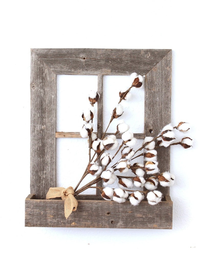 BarnwoodUSA Rustic Wooden Window Planter Box Weathered Gray Wood Planter Stand