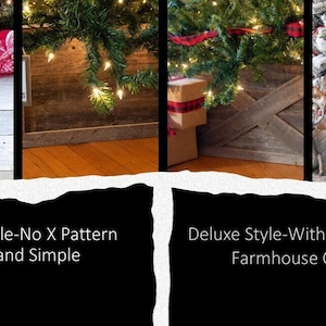 Christmas Tree Collar, Christmas Tree Box, Tree Collar, Christmas Tree Stand, Xmas Tree Skirt, Rustic Tree Skirt, Farmhouse Tree Skirt image 4