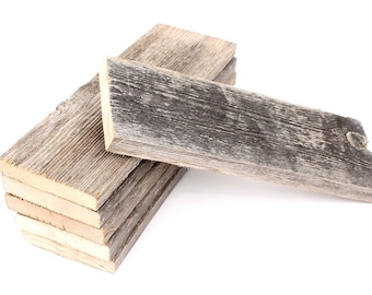 Reclaimed Wood Plank Bundle For DIY Projects | Craft Wood | Pack of 6 | 0.5" Planks - Multiple Lengths Available