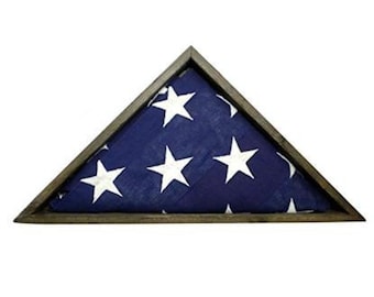 Rustic Wood Flag Display Case, BarnwoodUSA, Holds 6x9.5' Flag